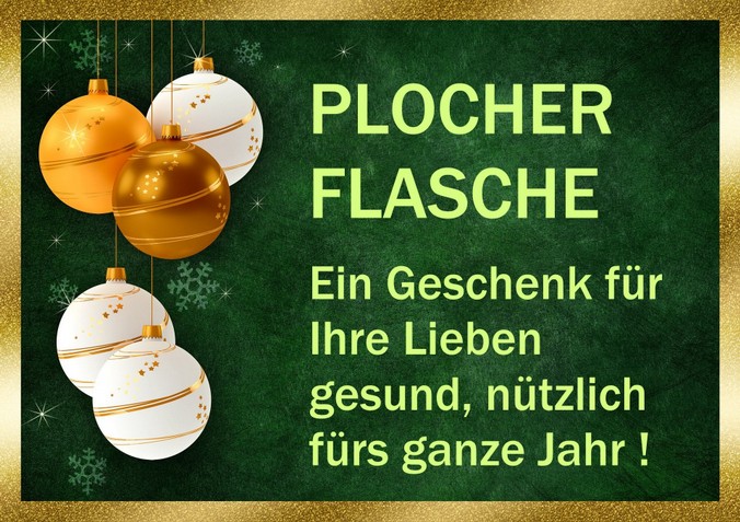 Plocher Schweiz Gesundleben DBB Plocher Flasche Geschenk für ihre Lieben, nützlich für das ganze Jahr