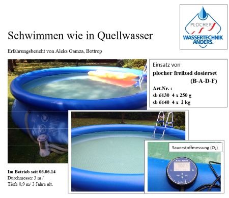 Plocher Schweiz Gesundleben DBB Schwimmen wie in Quellwasser Plocher Schweiz Gesundleben DBB Schwimmen wie in Quellwasser